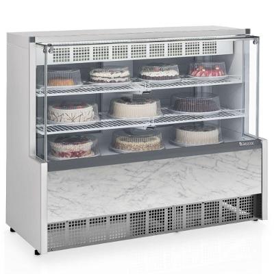 Vitrine Refrigerada Confeitaria Dupla Função Aurora Gpea140r Gelopar 1,40mt Branco 110v