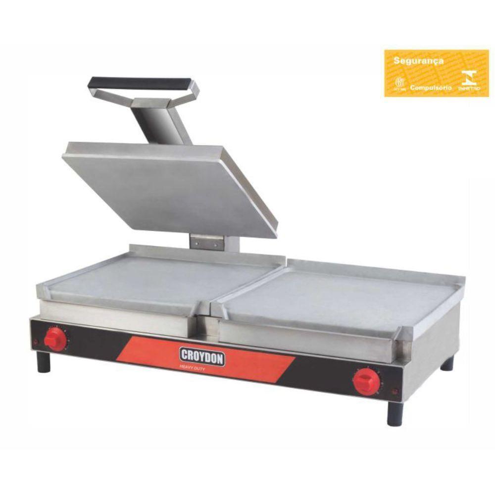 Sanduicheira Elétrica Conjugada Gigante Lisa Scgl Croydon Chapa Para Lanche Scgl 110v - 1
