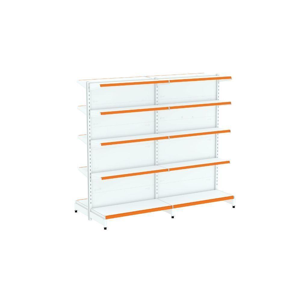 Kit 2 Módulos De Gôndolas Centro 1,70 Fit40 Amapá Expositor Branco - 1