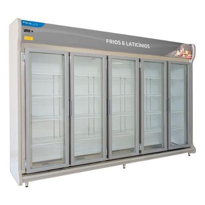 Expositor Frios E Laticínios 5 Portas Polofrio Expositor Europeu Cinza 220v