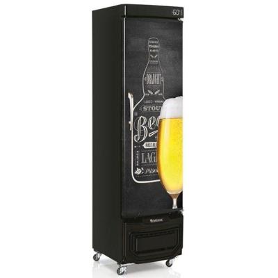 Cervejeira Vertical Porta Adesivada Quadro Negro Gcb23eqc Gelopar Refrigerador 228 Litros Preto 220v