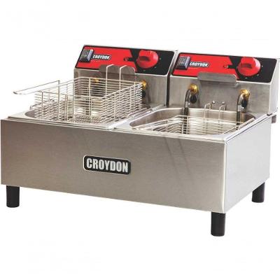 Fritadeira Elétrica óleo 2x 4,5 Litros Fc2b Croydon Fritadeira Elétrica 2 Cestos 110v