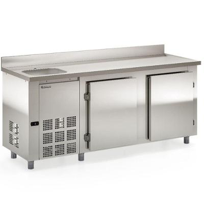 Balcão De Encosto Com 2 Portas E 1 Pia Lado Direito Gbfe200ce Gelopar Balcão 556 Litros Inox 220v