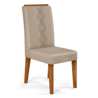 Cadeira Para Mesa De Jantar Yasmin Kit 2 Peças Freijó Veludo Kraft - Dj Móveis - 3