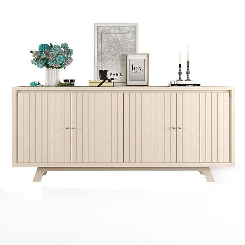 Aparador Para Sala Buffet Mercuri Off White - Dj Móveis - 1