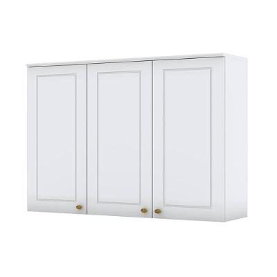 Armário Aéreo 3 Portas 120 Cm Nova York Branco - Henn