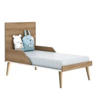 Berço Americano Theo Pés Madeira Natural Branco Fosco/mezzo Com Colchão D18 - Reller Móveis Branco Fosco/mezzo - 5