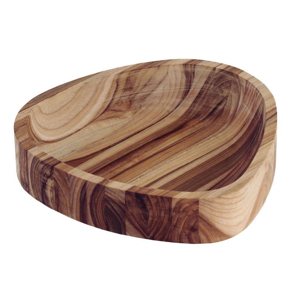 Gamela Organica Churrasco Tramontina Em Madeira Teca Fsc Com Acabamento Em óleo Mineral 25x25 Cm - 1