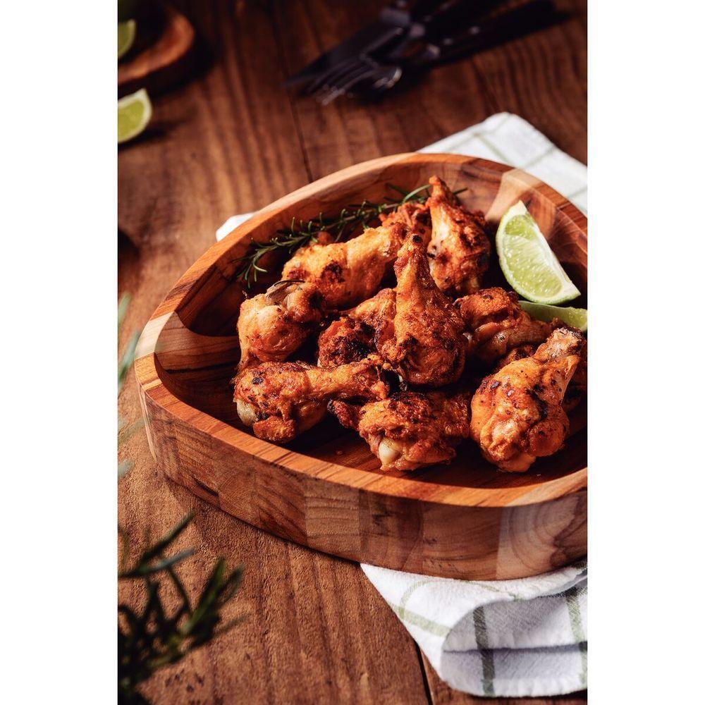 Gamela Organica Churrasco Tramontina Em Madeira Teca Fsc Com Acabamento Em óleo Mineral 25x25 Cm - 3