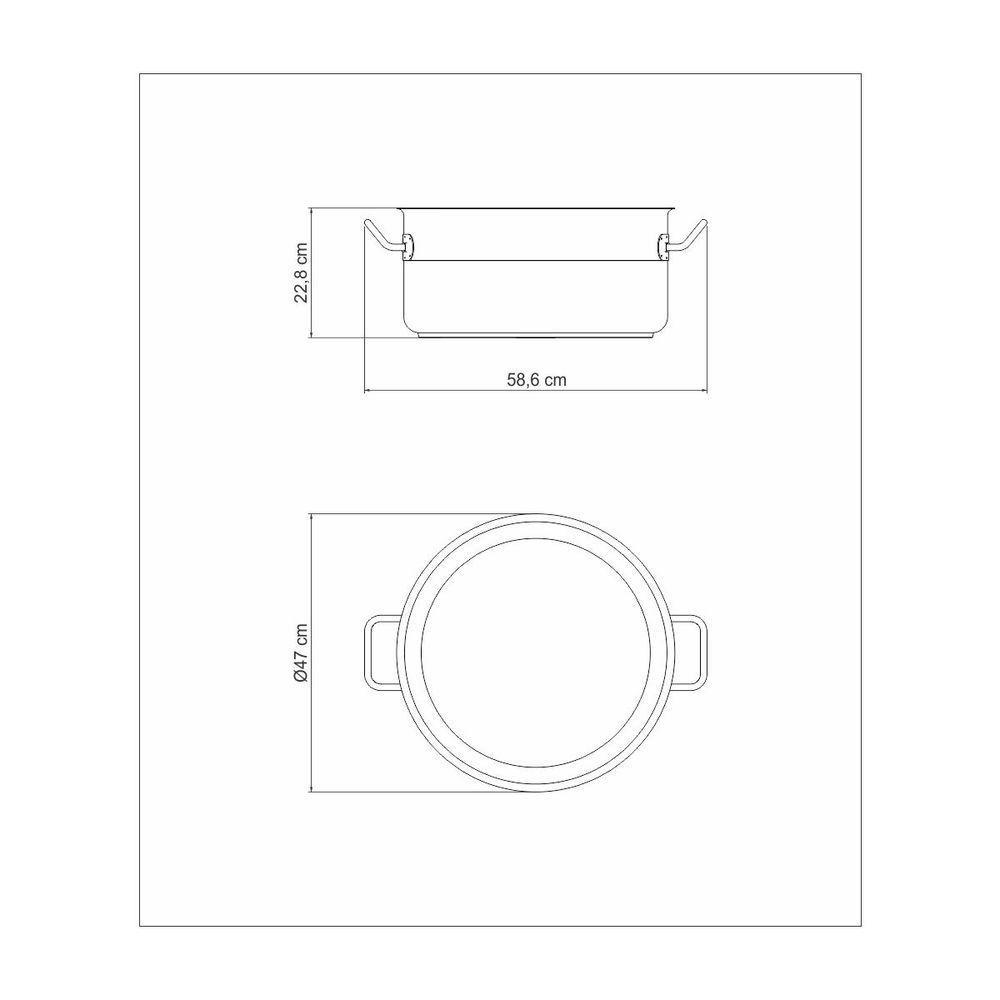 Caçarola Rasa Tramontina Professional Em Aço Inox Com Fundo Triplo Sem Tampa 45 Cm 35 L - 5
