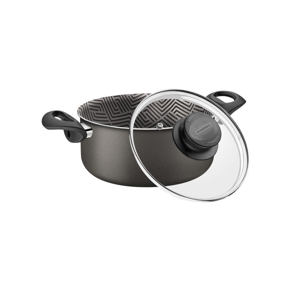 Caçarola Tramontina Paris Em Alumínio Com Revestimento Antiaderente Starflon Max Chumbo Com Tampa D - 1