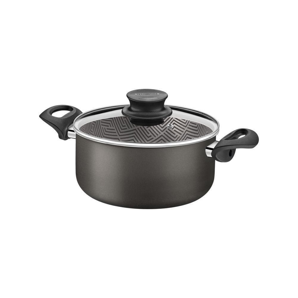 Caçarola Tramontina Paris Em Alumínio Com Revestimento Antiaderente Starflon Max Chumbo Com Tampa D - 4