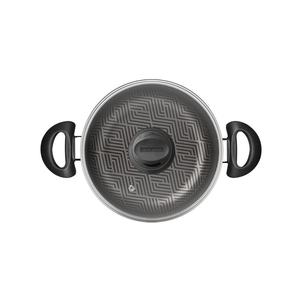 Caçarola Tramontina Paris Em Alumínio Com Revestimento Antiaderente Starflon Max Chumbo Com Tampa D - 6