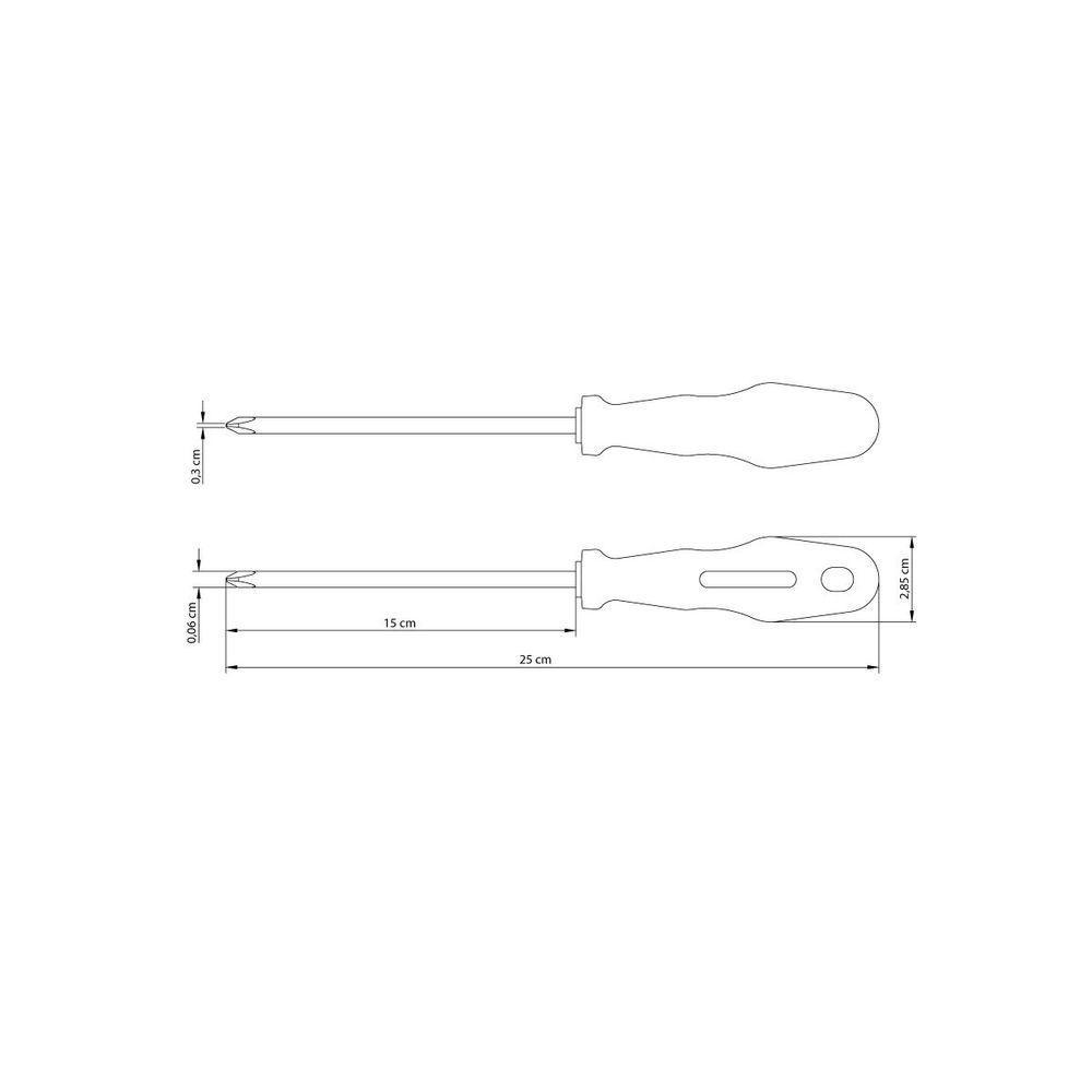 Chave De Fenda Tramontina Yellow Com Ponta Cruzada 1-4x6" - 5