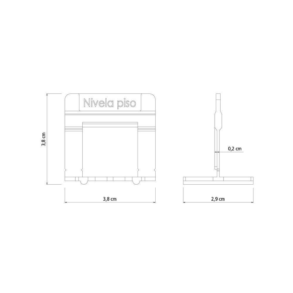 Base Espaçadora Plástica Tramontina Larga 2 Mm (saco Com 50 Un.) - 3