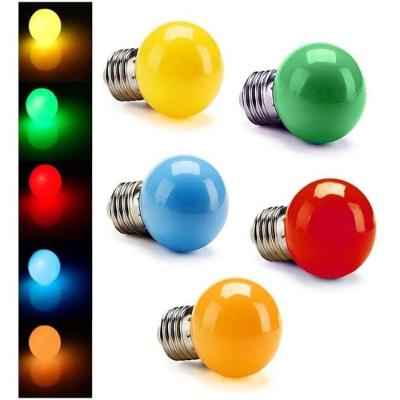 Kit Cores Mista 10 Lâmpada Led Modelo Bolinha Led 1W Decorativa Rosca E27