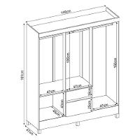 Guarda Roupa Casal Ambiente Flash 2 Amêndola Touch Off White - Demóbile - 3