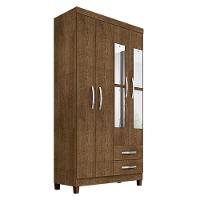 Guarda Roupa Solteiro Mogi Com Espelho 4 Portas Malbec - Incorplac - 1
