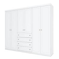 Quarto De Bebê Americano 6 Portas Com Berço Montessoriano Branco E Colchão Ortobom - Henn - 3
