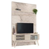 Estante Home Theater Com Bancada Frizz Premium Calacata Off White - Madetec - 1