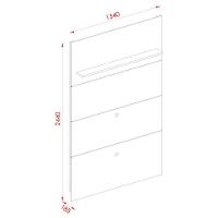 Estante Home Theater Com Bancada Frizz Premium Calacata Off White - Madetec - 3