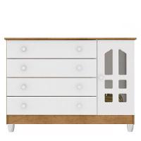 Berço Americano Lara E Cômoda Gran Selena Branco Acetinado Amadeirado Com Colchão - Carolina - 3