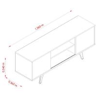 Estante Home Theater Com Bancada Panorama Calacata Off White - Madetec - 7