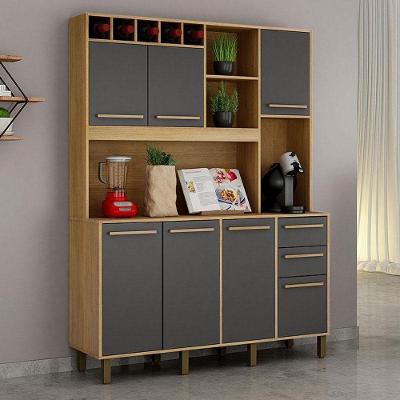 Armário De Cozinha Ambiente Granada Cinamomo Grafite - Valdemóveis