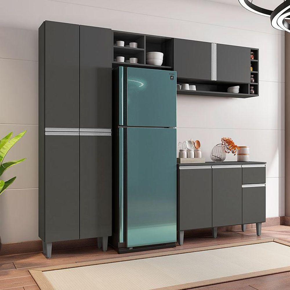 Cozinha Ambiente Vanessa Cinza Fosco - Ajl - 4