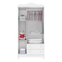 Quarto De Bebê 3 Portas Com Gaveteiro Ariel E Berço Mirelle Branco Brilho - Carolina - 3