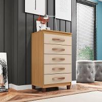 Cômoda Catar 5 Gavetas Carvalho Americano Off White - Incorplac - 3