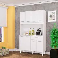 Cozinha Ambiente Kit Cassia 8 Portas Branco - Poquema - 1