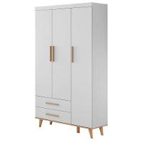 Quarto De Bebê Ludmila Com Berço Ligia Branco Acetinado Bétula Com Colchão Gazin - Carolina Móveis - 3