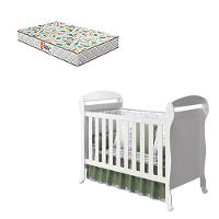 Berço Americano Danny Branco Brilho Com Colchão Gazin - Reller - 1