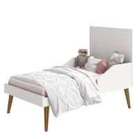 Berço Americano E Cômoda Infantil 1 Porta Theo Branco Pés Amadeirados Com Colchão Gazin - Reller - 7