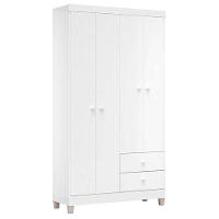 Quarto De Bebê 4 Portas Ternura Baby Com Berço Lila Branco Brilho - Incorplac - 6