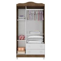 Quarto De Bebê Ariel 3 Portas Com Gaveteiro E Berço Americano Lila Branco Acetinado Amadeirado - 5
