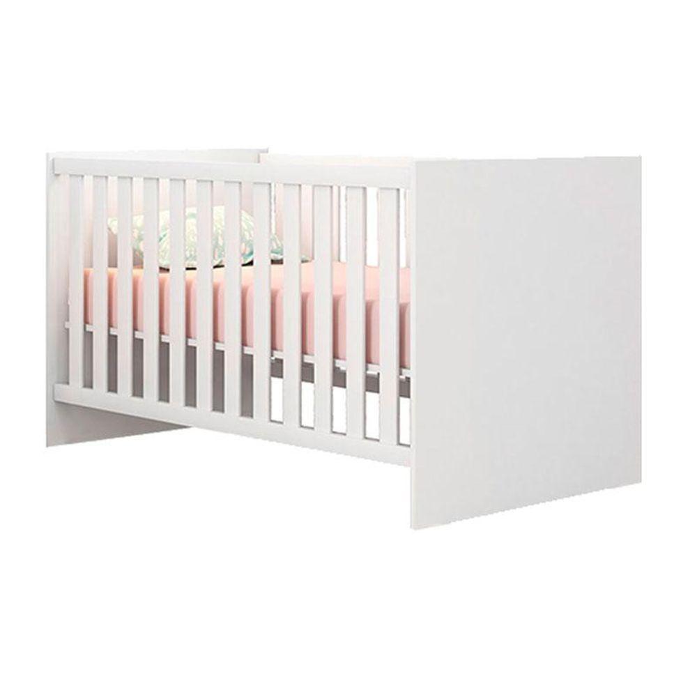 Quarto De Bebê Louise 4 Portas Com Berço Doce Sonho 100 Branco Brilho - Ajl - 4