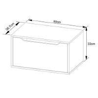 Balcão Gabinete Para Banheiro Suspenso Ambiente Bn3646 Mármore Branco - Tecnomobili - 2