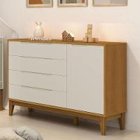 Cômoda Com Porta Classic Elfe Areia Acetinado Savana Amadeirado - Reller - 2