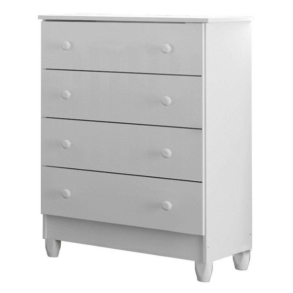 Cômoda Gaveteiro Ariel Branco Brilho - Carolina - 1