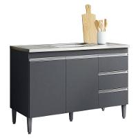 Balcão De Pia Andréia 120 Cm Cinza Fosco - Ajl - 1