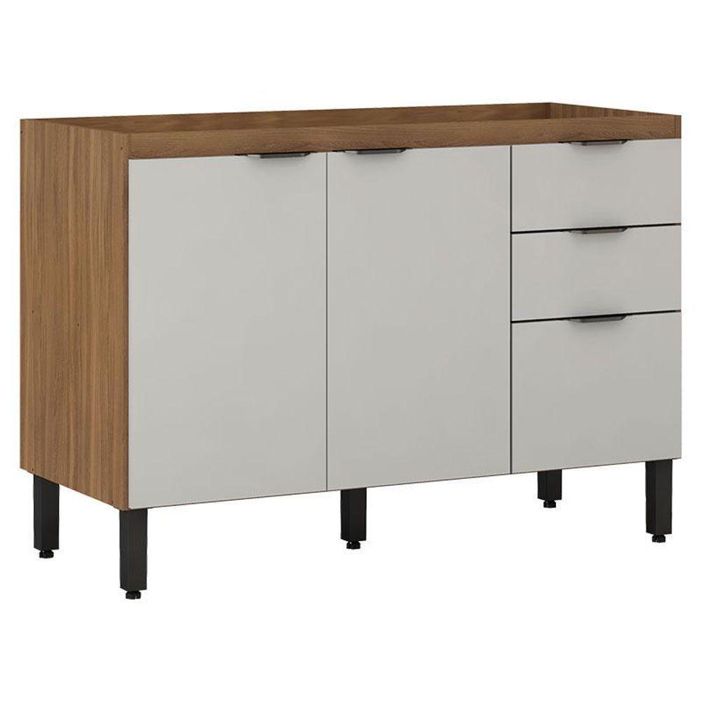 Balcão Para Pia Firenze 120 Cm Amêndola Touch Nude Prime Tx - Demóbile - 1