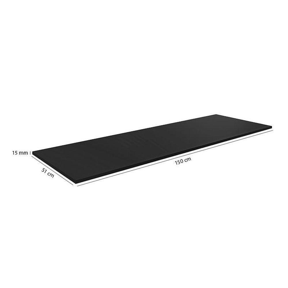 Tampo Para Balcão 150 Cm Preto Fosco - Ajl - 2