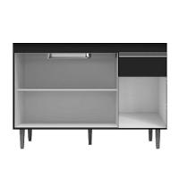 Balcão De Pia Tatiane 120 Cm Preto Fosco - Ajl - 3