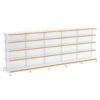 Kit 5 Módulos De Gôndolas Centro 1,70 Fit40 Amapá Expositor Branco - 2