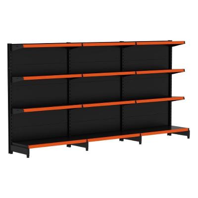 Kit 3 Módulos De Gôndolas Parede 1,37 Fit40 Amapá Expositor Preto