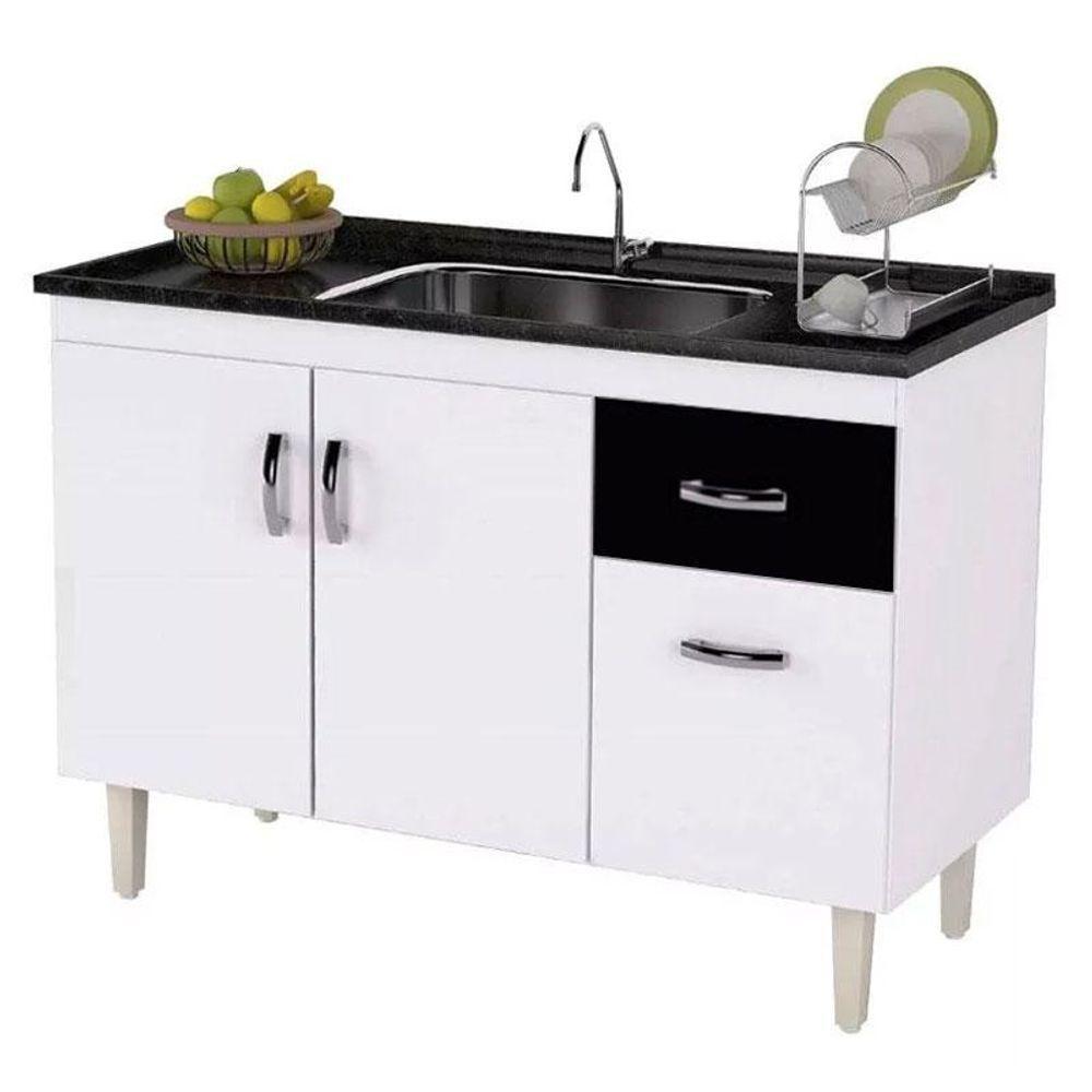 Balcão De Pia Gabriela 120 Cm Branco Flex - Ajl - 1