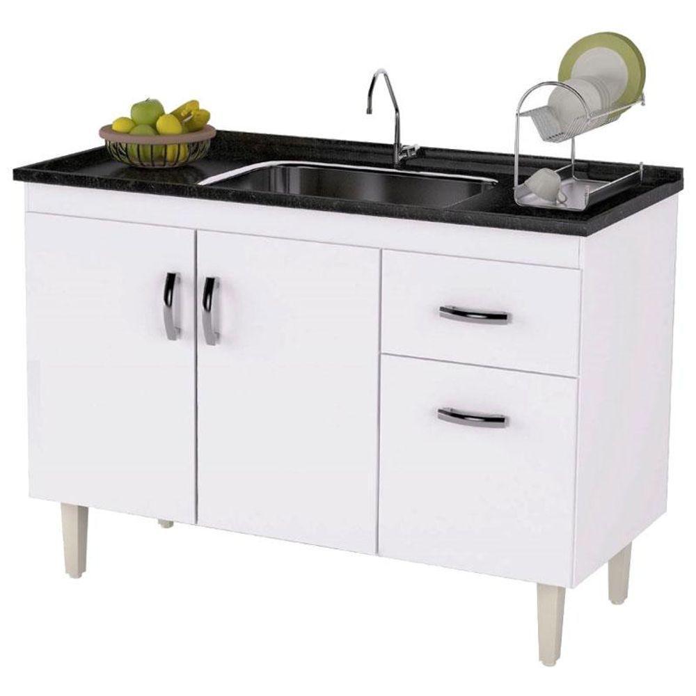 Balcão De Pia Gabriela 120 Cm Branco Flex - Ajl - 4