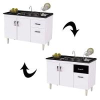 Balcão De Pia Gabriela 120 Cm Branco Flex - Ajl - 3